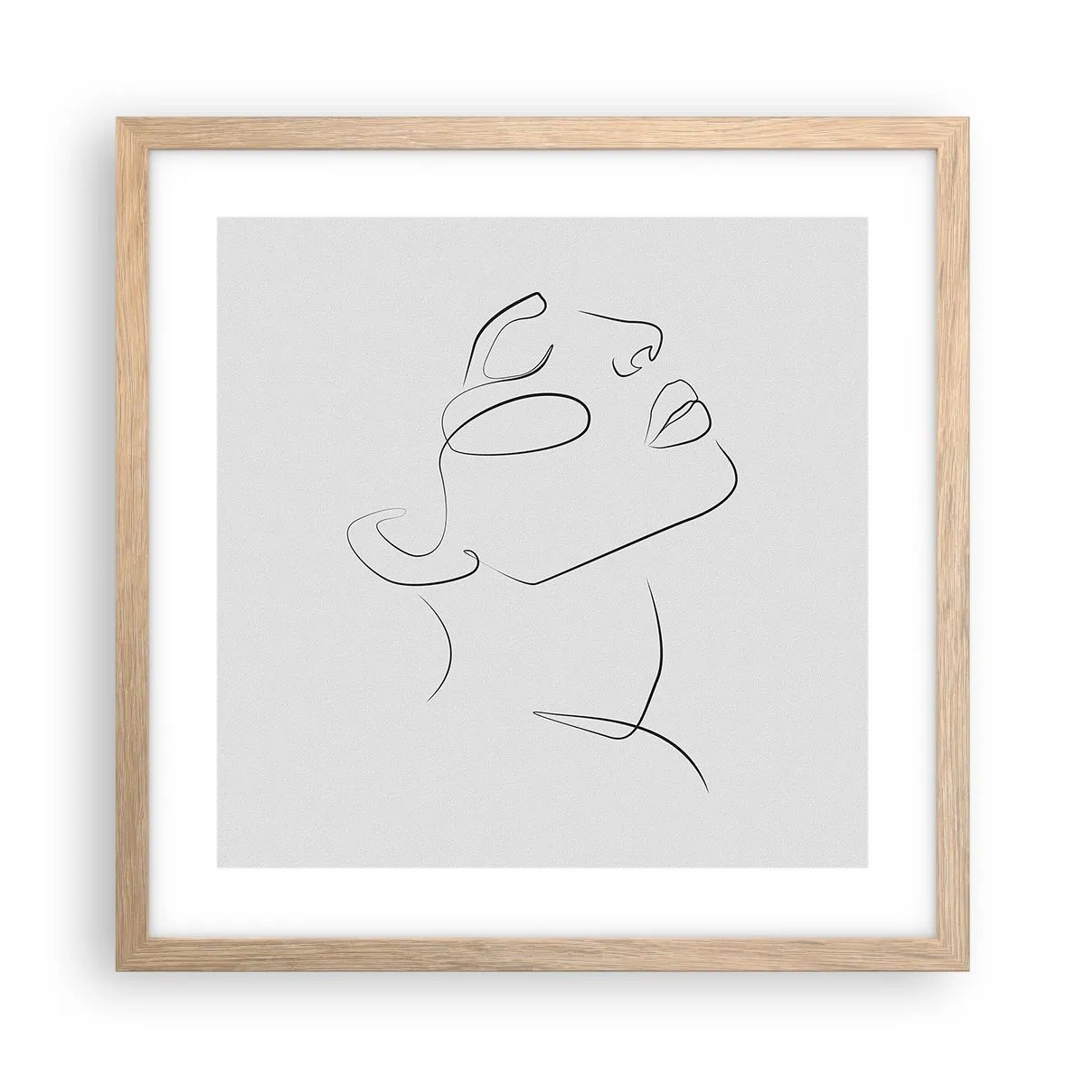 Een poster in een licht eiken lijst - De wendingen van dromen - 40x40 cm