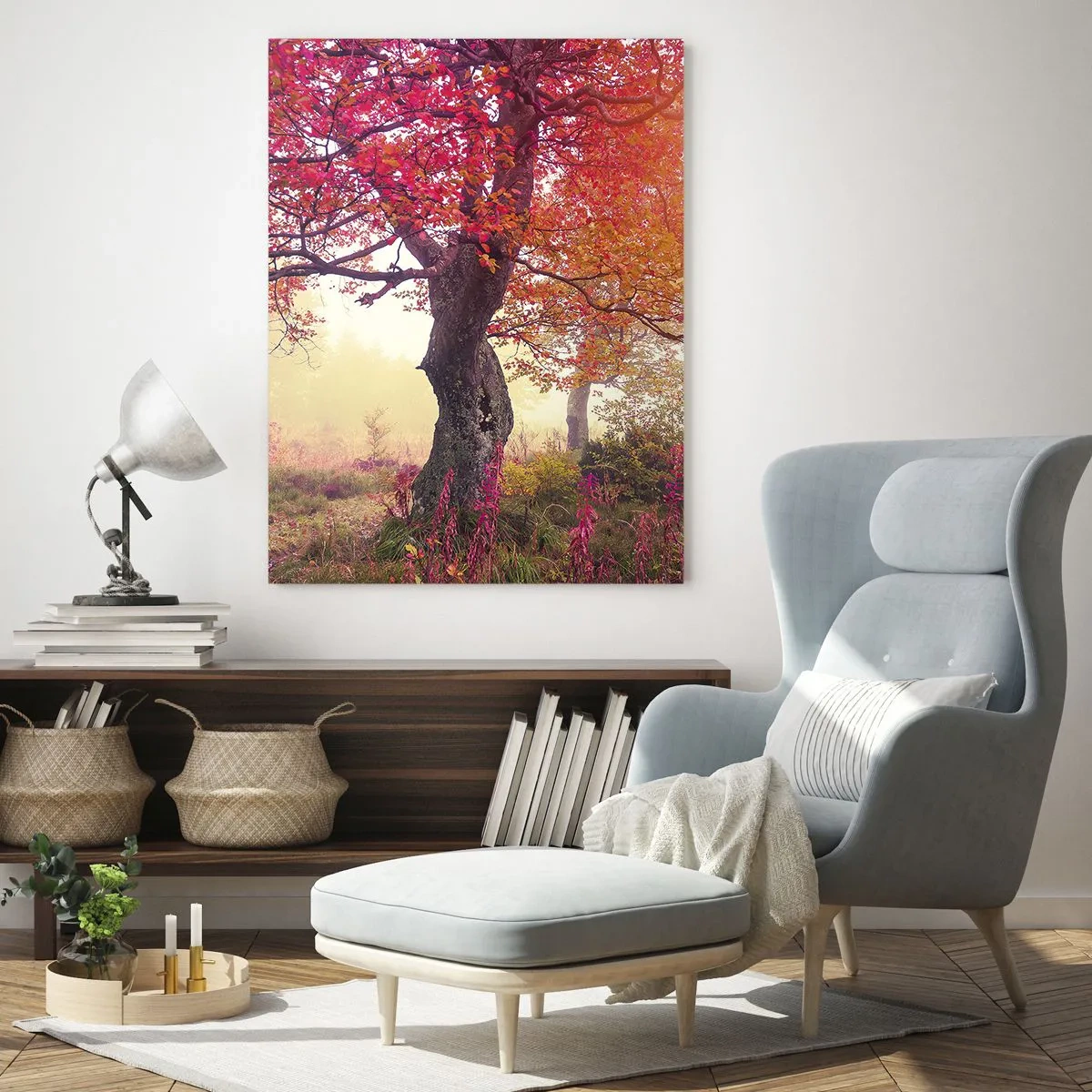 Schilderen op glas - Bloeiende razernij - 80x120 cm