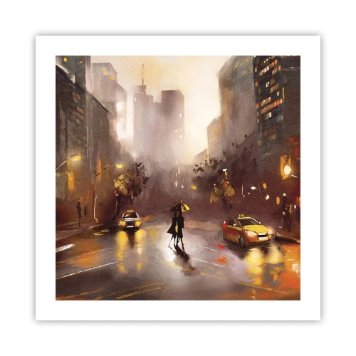 Poster - In de lichten van New York - 50x50 cm