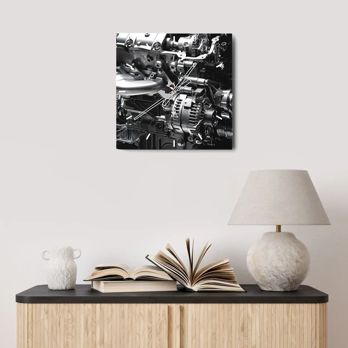 Wandklok - Klok - Staal, mooi, sterk - 30x30 cm