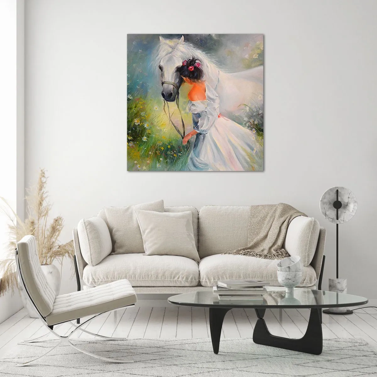 Schilderen op glas - Als uit een mooie droom - 60x60 cm