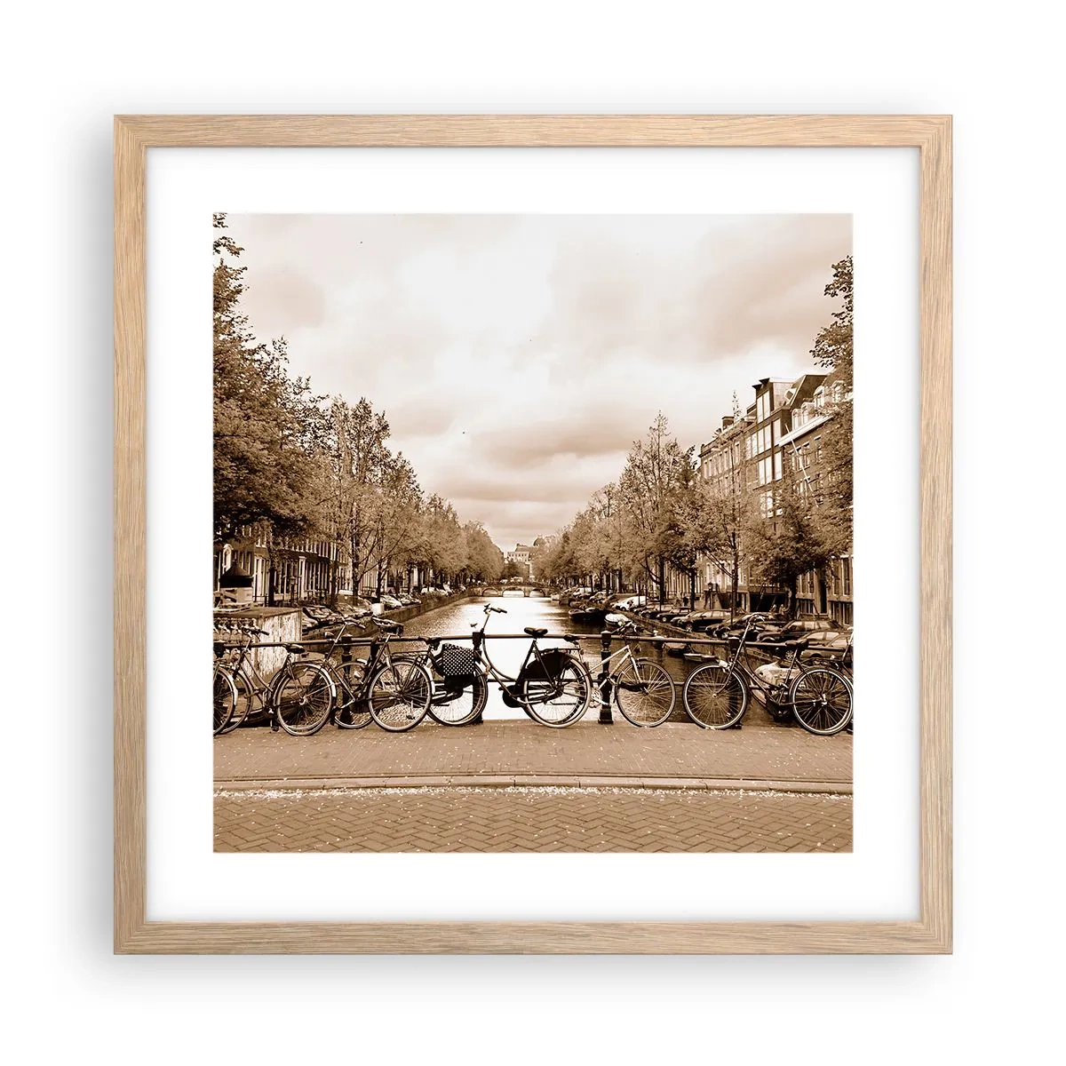 Een poster in een licht eiken lijst - Hollandse sfeer - 40x40 cm