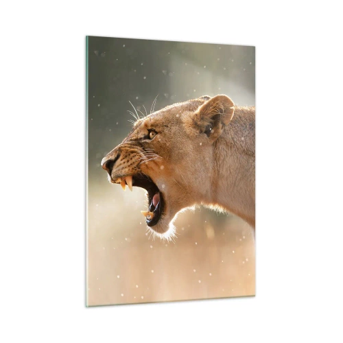 Schilderen op glas - Probeer niet te luisteren - 50x70 cm