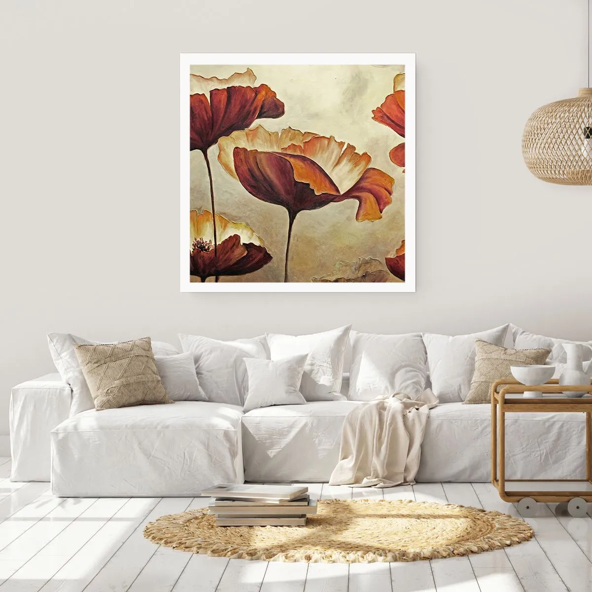 Poster - Golvend weiland - 50x50 cm