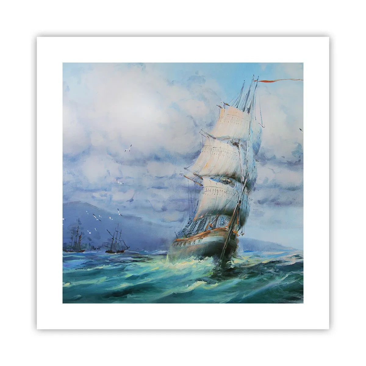 Poster - Goede wind - 40x40 cm