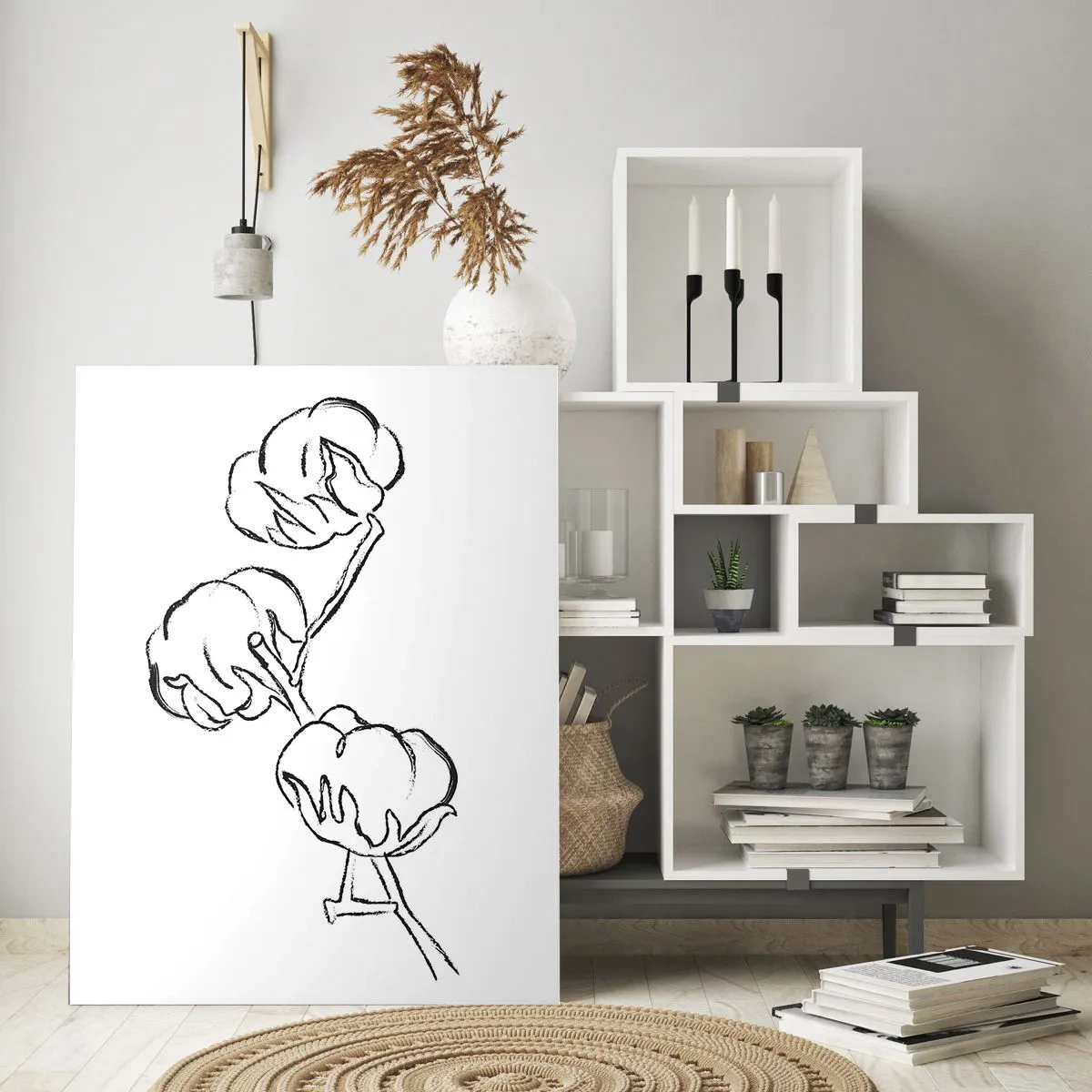 Schilderen op glas - Katoen dons - 50x70 cm
