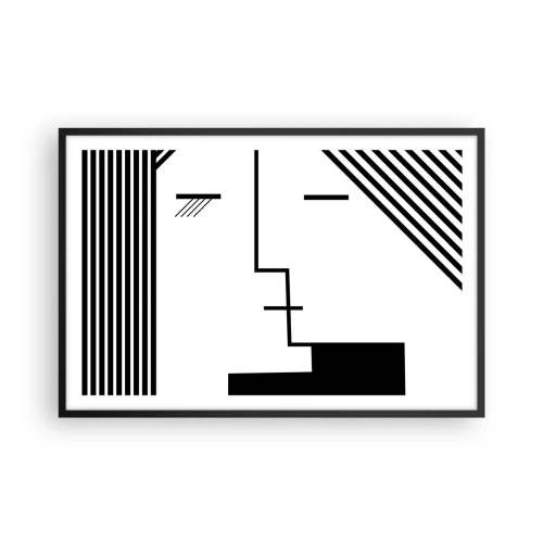 Poster in een zwarte lijst - Alleen maar een kus - 91x61 cm