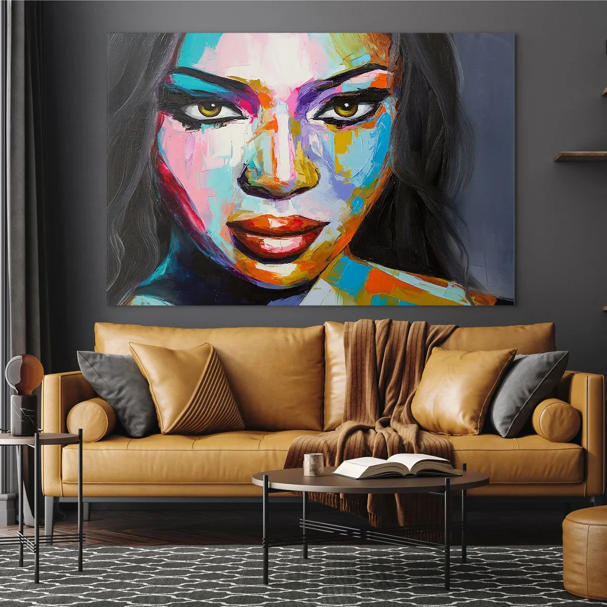 Schilderen op glas - Het is onmogelijk om je ogen af te houden - 100x70 cm