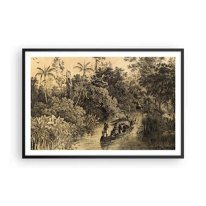 Poster in een zwarte lijst - Expeditie naar de bron - 91x61 cm