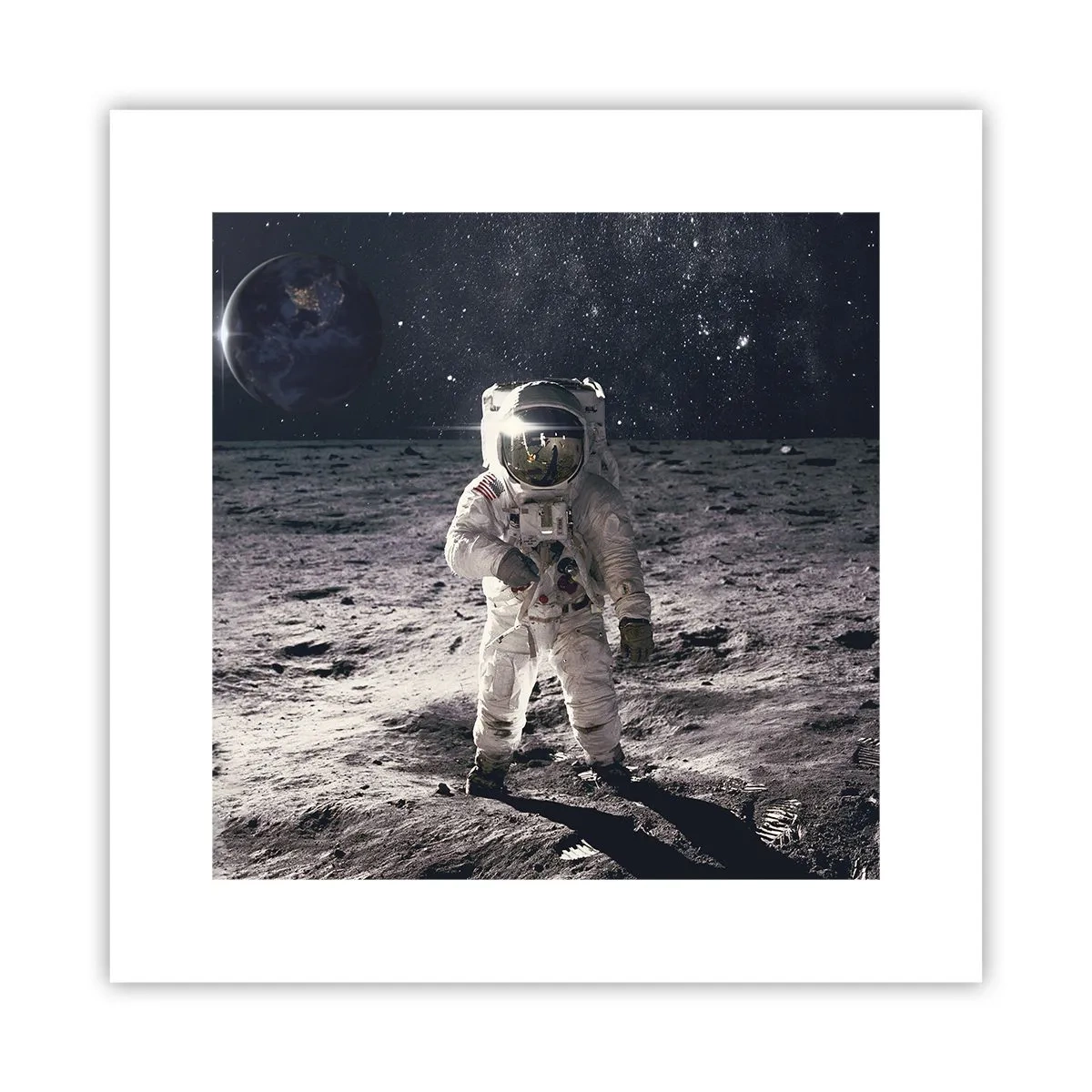 Poster - Groetjes van de maan - 30x30 cm