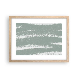 Een poster in een licht eiken lijst - Abstractie in een winterklimaat - 40x30 cm