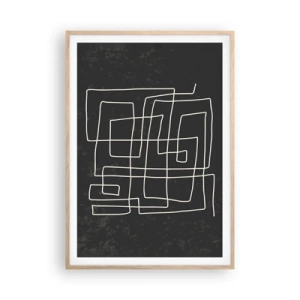 Een poster in een licht eiken lijst - Niet zo eenvoudig - 70x100 cm