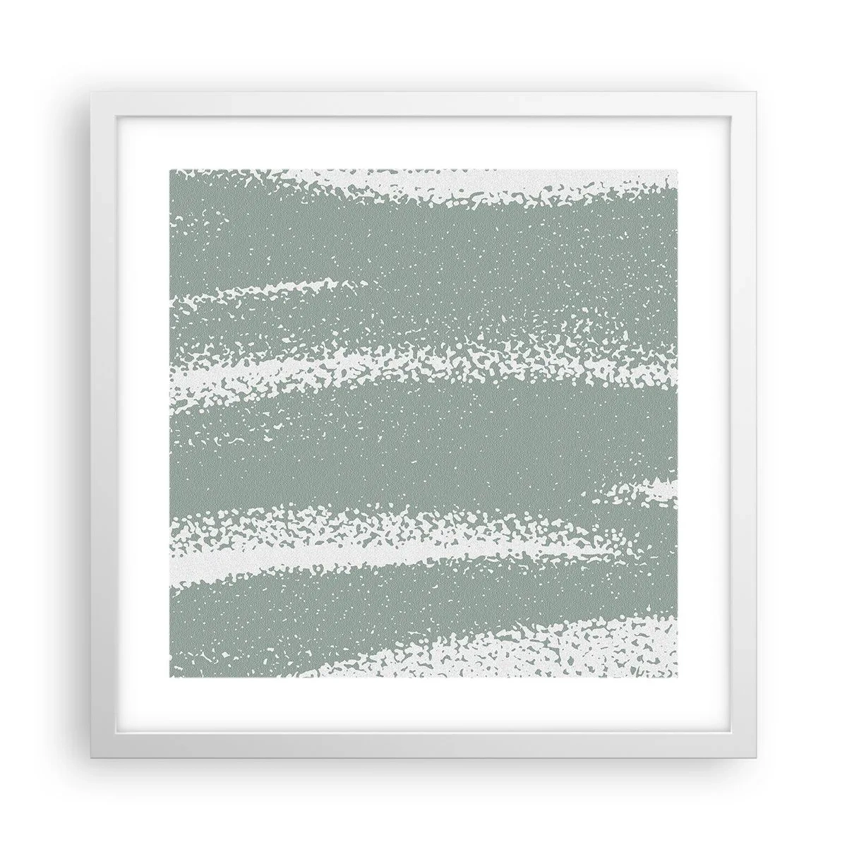 Poster in een witte lijst - Abstractie in een winterklimaat - 40x40 cm