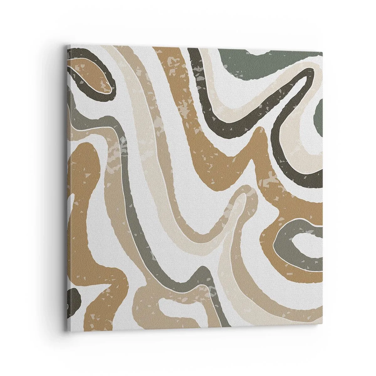 Schilderen op canvas - Meanders van aardekleuren - 70x70 cm
