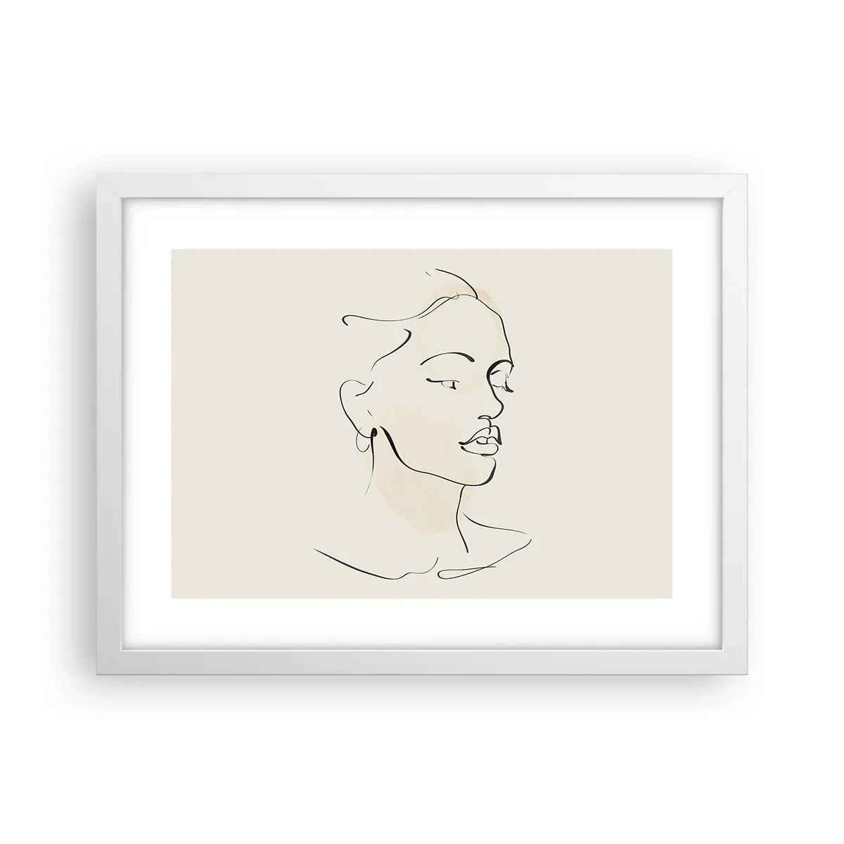 Poster in een witte lijst - Een bepaalde lijn - 40x30 cm