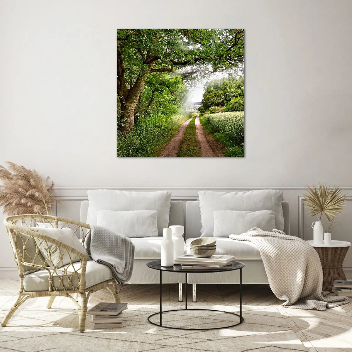 Schilderen op glas - Et in Arcadia ego - 60x60 cm