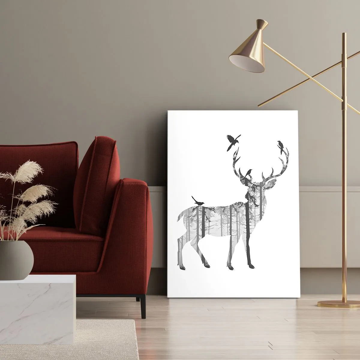 Schilderen op canvas - Goede bosgeest - 65x120 cm