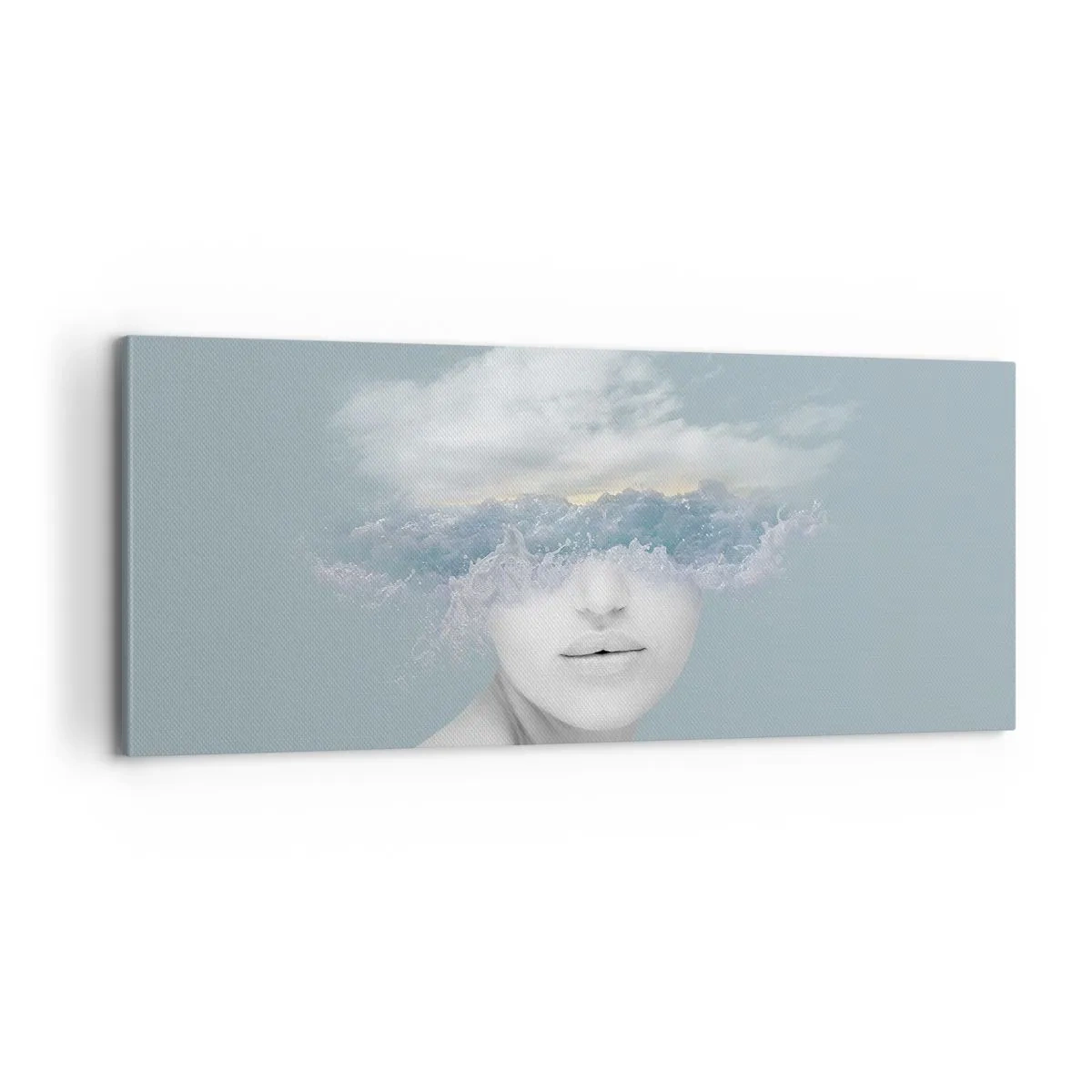 Schilderen op canvas - Met hoofd in de wolken - 100x40 cm