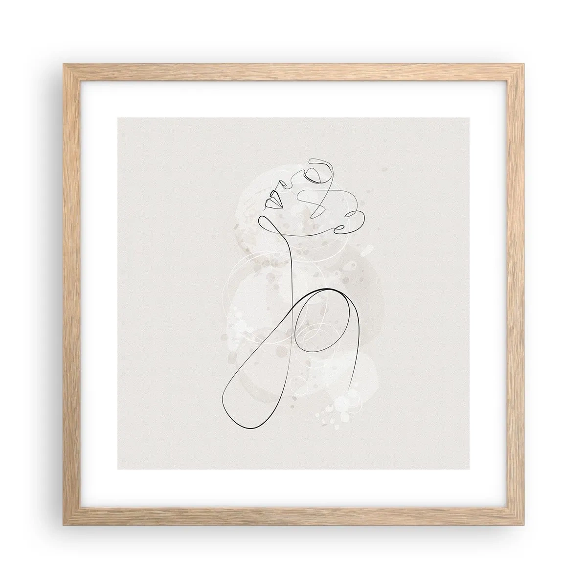 Een poster in een licht eiken lijst - De spiraal van schoonheid - 40x40 cm