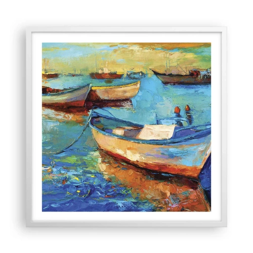 Poster in een witte lijst - In de zuidelijke baai - 60x60 cm