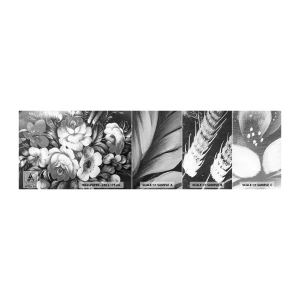 Fotobehang Monster Zelfklevend Deluxe Sticker - Zelfs in grijs mooi - Abstractie, Bloemen, Deel - 100x30 cm