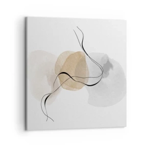 Schilderen op canvas - Lucht kralen - 50x50 cm