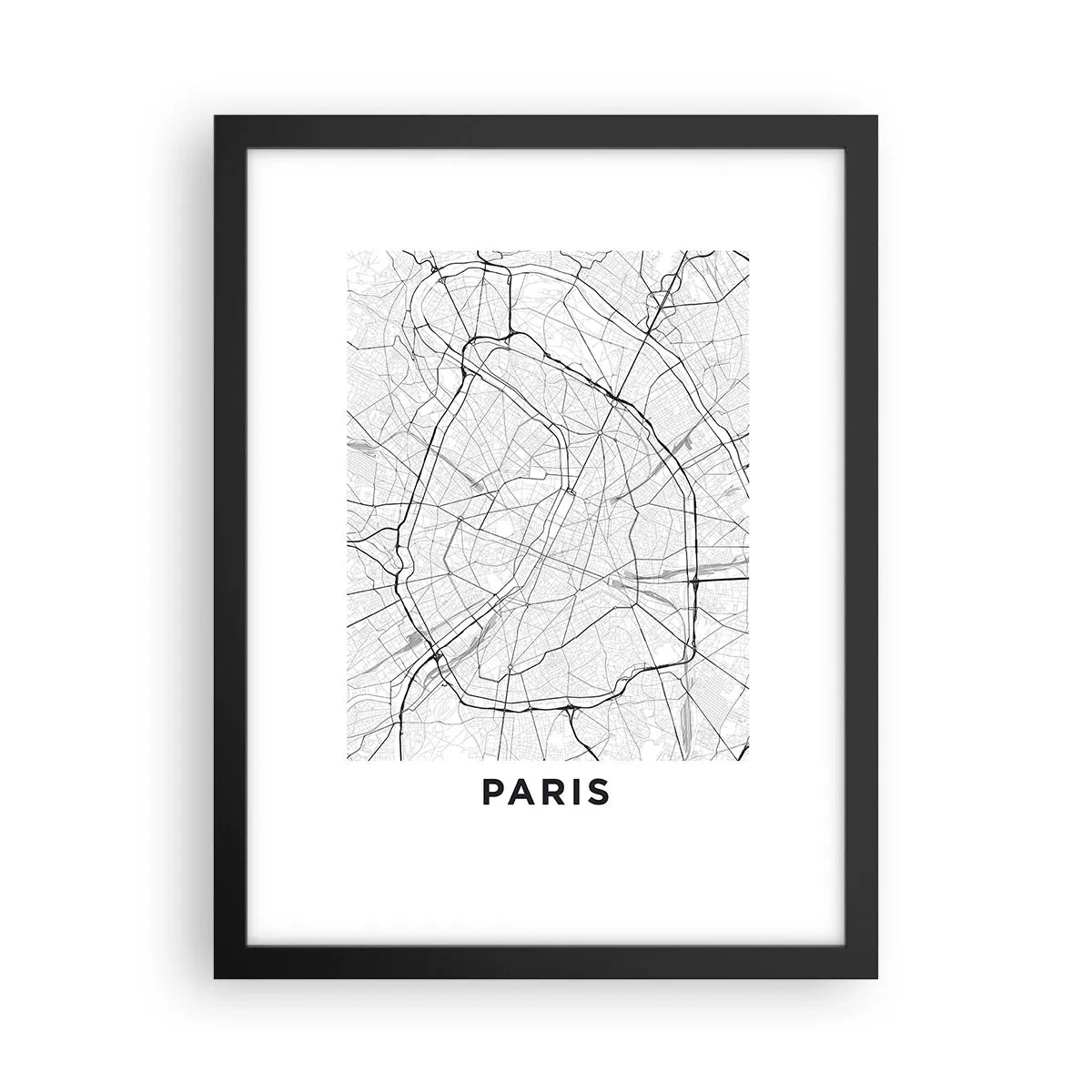 Poster in een zwarte lijst - Parijs bloem - 30x40 cm
