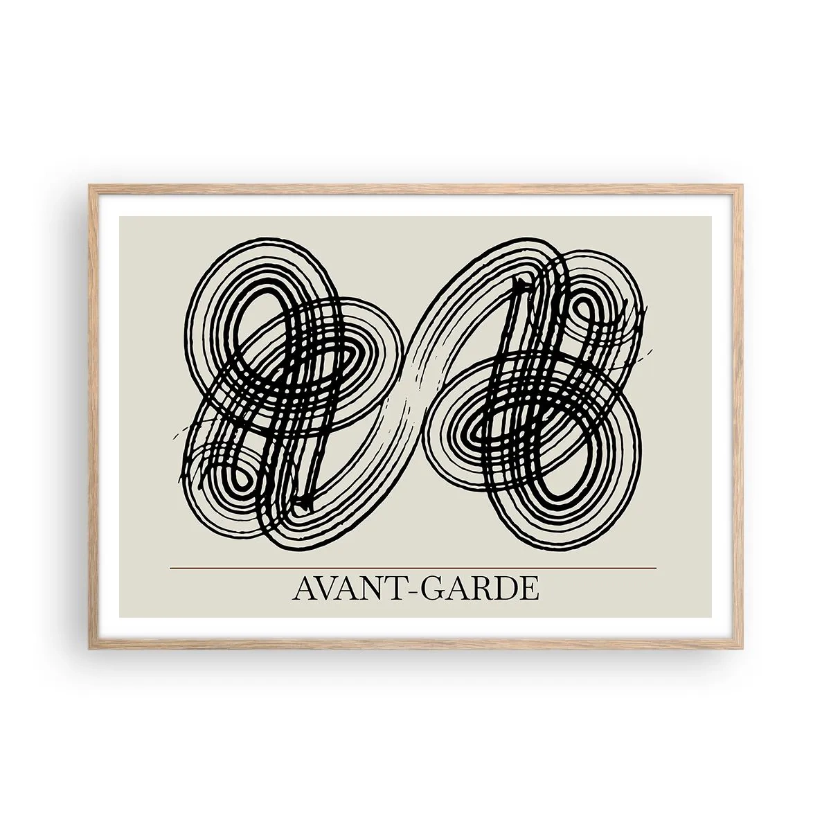 Een poster in een licht eiken lijst - Het kwam er spontaan uit - 100x70 cm