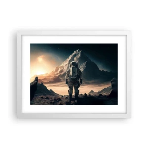 Poster in een witte lijst - Nieuwe uitdaging - 40x30 cm