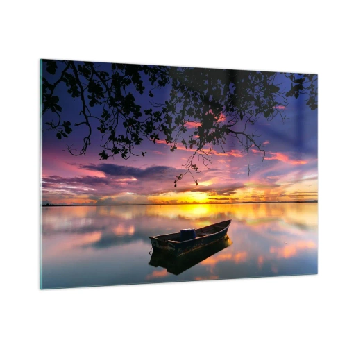 Schilderen op glas - "Je lijkt midden in de lucht te hangen..." - 100x70 cm