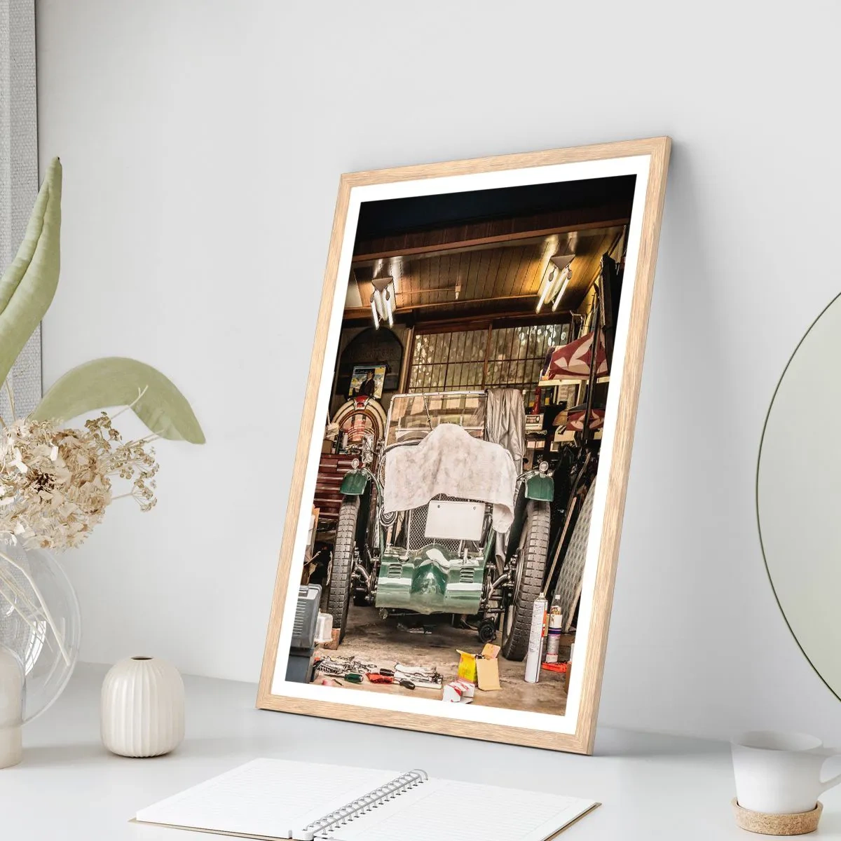 Een poster in een licht eiken lijst - Terug naar het verleden - 61x91 cm