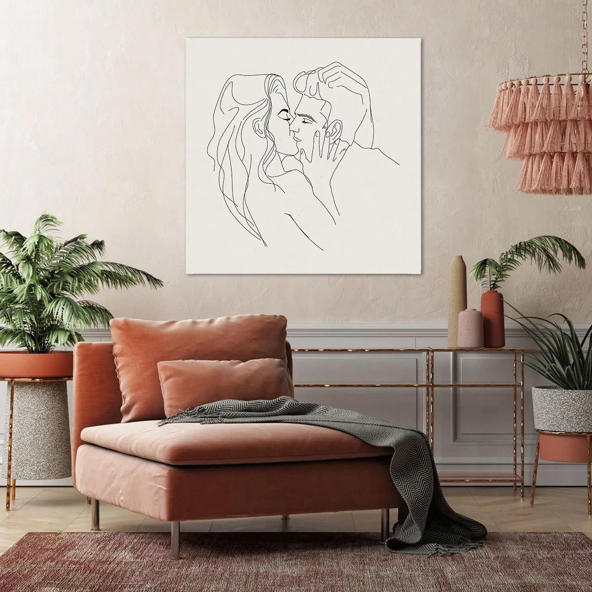 Schilderen op canvas - Verstrikt in gevoel - 60x60 cm