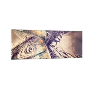 Schilderen op glas - In grote haast - 140x50 cm