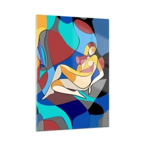 Schilderen op glas - Kubistisch naakt - 50x70 cm