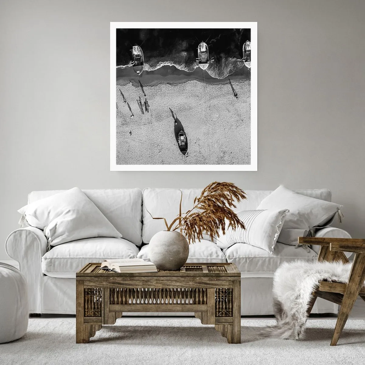 Poster - Nog steeds aan de oever… - 60x60 cm
