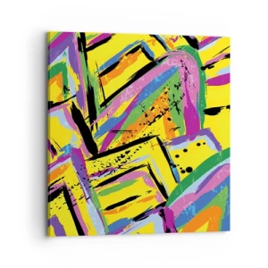 Schilderen op canvas - Tot ze schreeuwt van vreugde - 70x70 cm