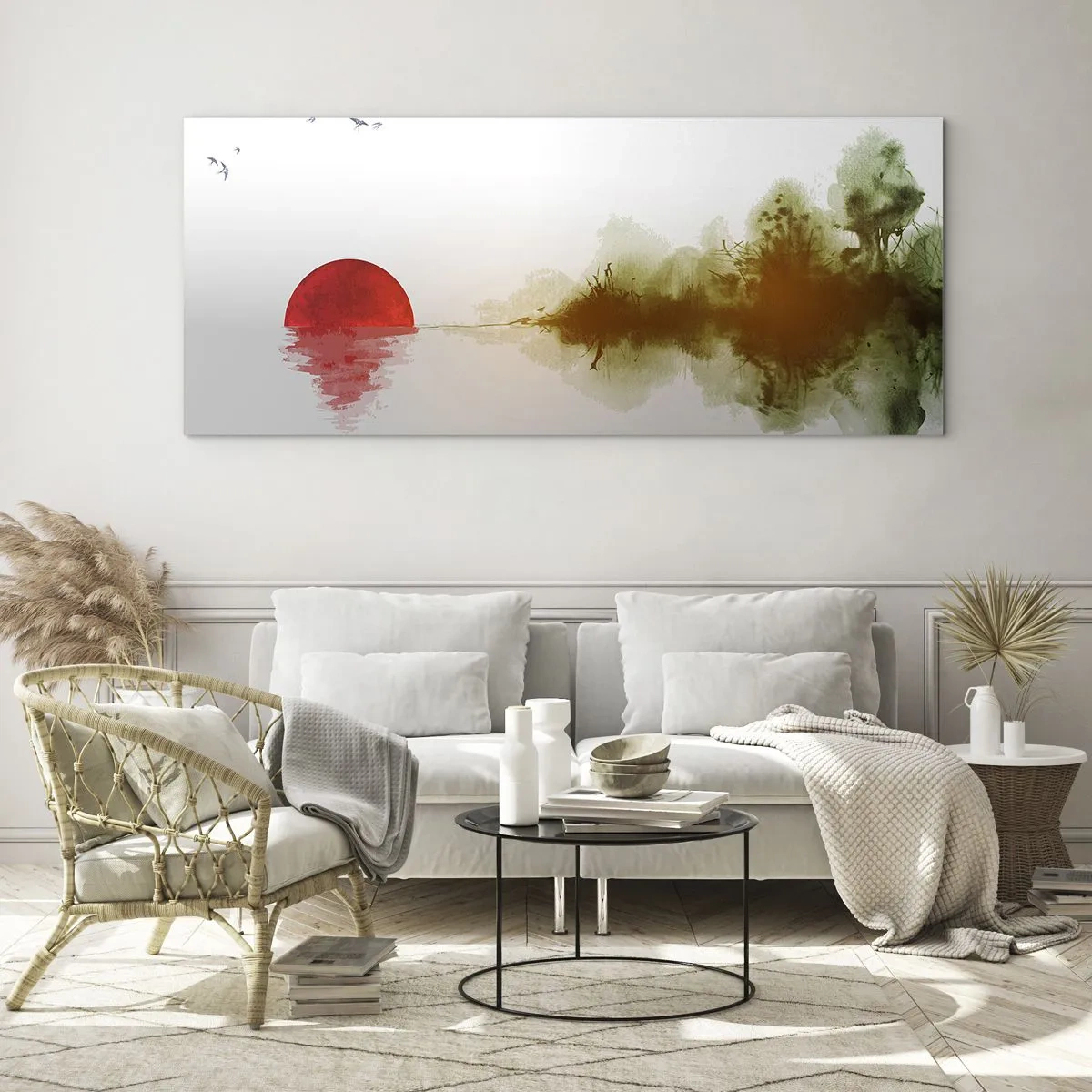 Schilderen op glas - Een belofte van vrede - 100x40 cm