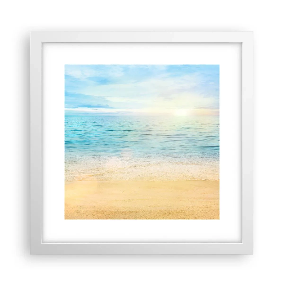 Poster in een witte lijst - Groot blauw - 30x30 cm