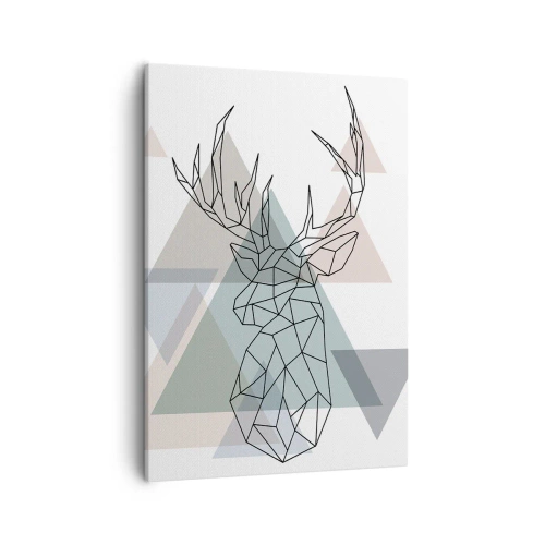 Schilderen op canvas - In een geometrisch bos - 50x70 cm