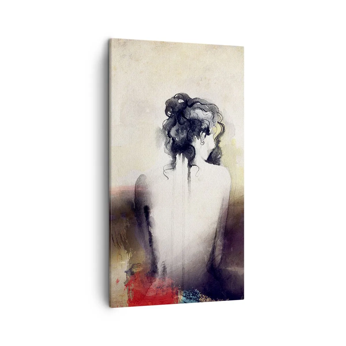 Schilderen op canvas - Vloeiende lijnen, ovale vormen - 45x80 cm