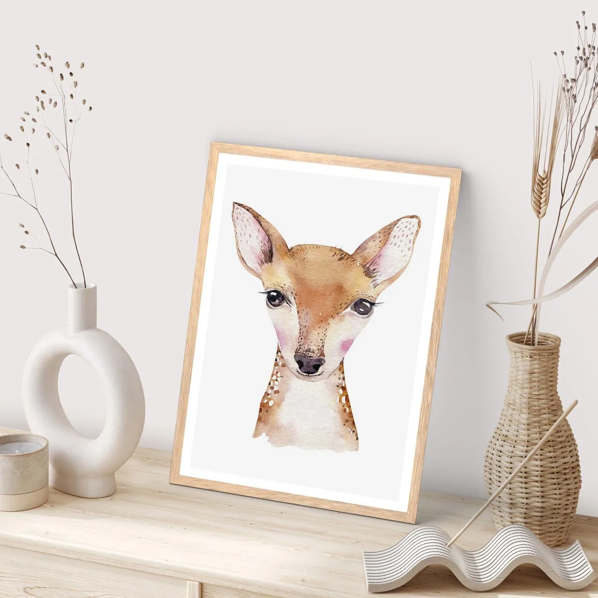 Een poster in een licht eiken lijst - De aard van onschuld - 70x100 cm