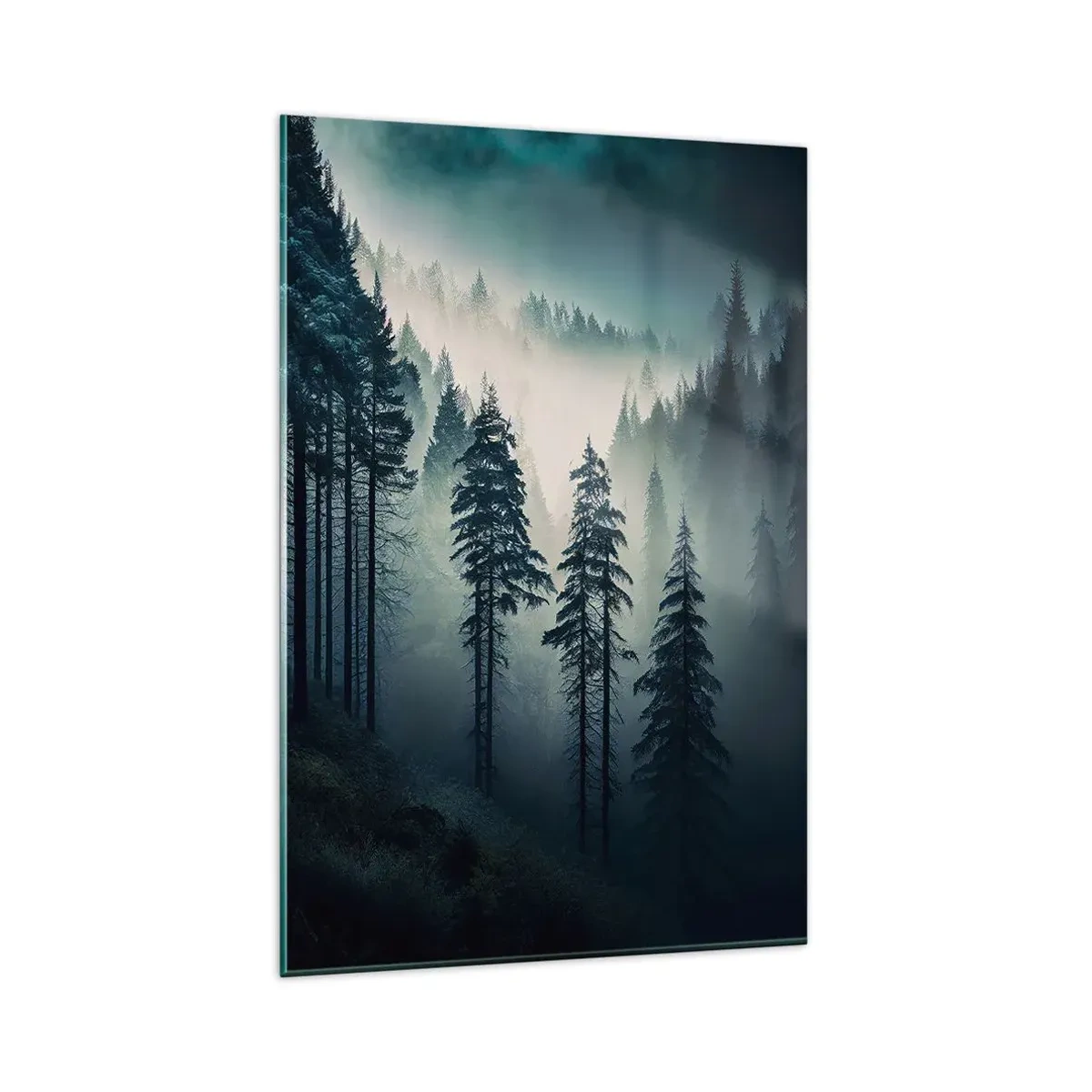 Schilderen op glas - Berg ochtend - 80x120 cm