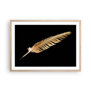 Een poster in een licht eiken lijst - HHij heeft een ongewoon talent voor schrijven… - 70x50 cm