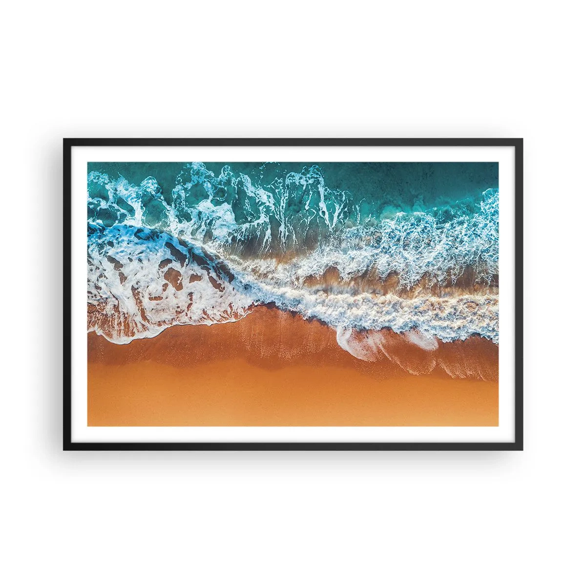 Poster in een zwarte lijst - Altijd hand in hand - 91x61 cm