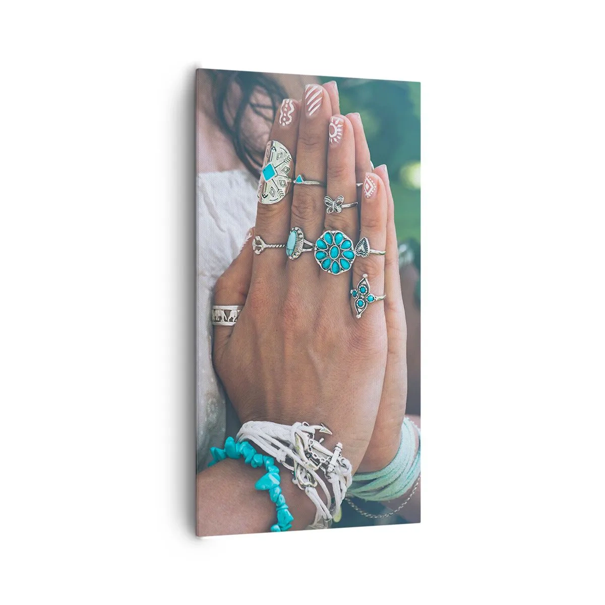 Schilderen op canvas - Welkom in het centrum van het zijn - 65x120 cm