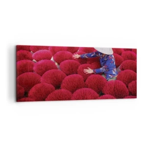 Schilderen op canvas - In het rijstveld - 100x40 cm