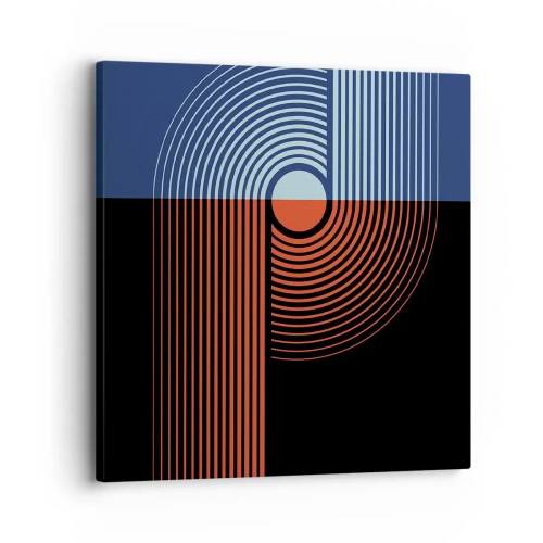 Schilderen op canvas - In een geometrische omhelzing - 30x30 cm
