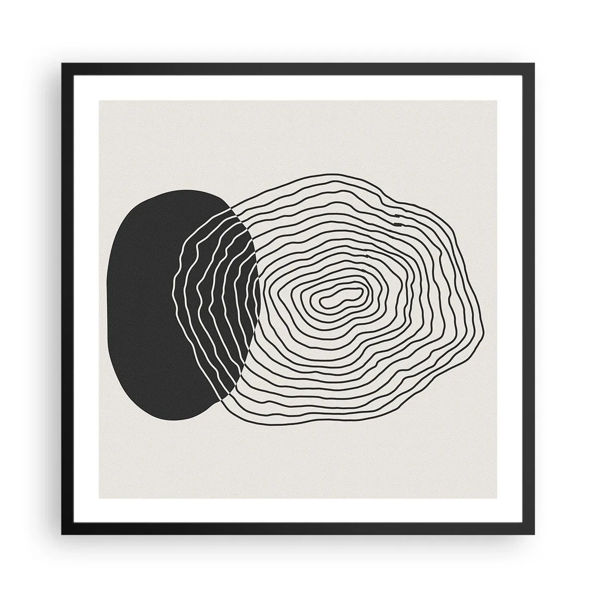 Poster in een zwarte lijst - Duur en spiertrekkingen - 60x60 cm