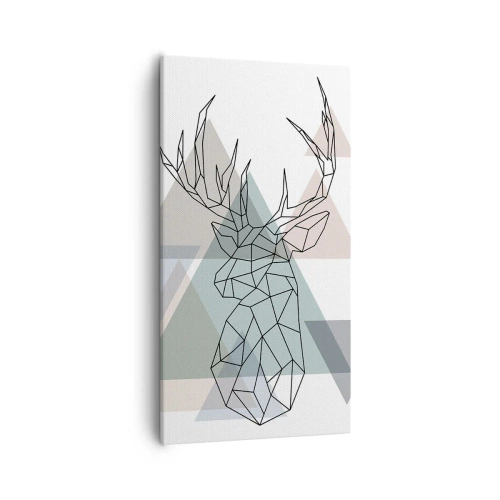 Schilderen op canvas - In een geometrisch bos - 55x100 cm