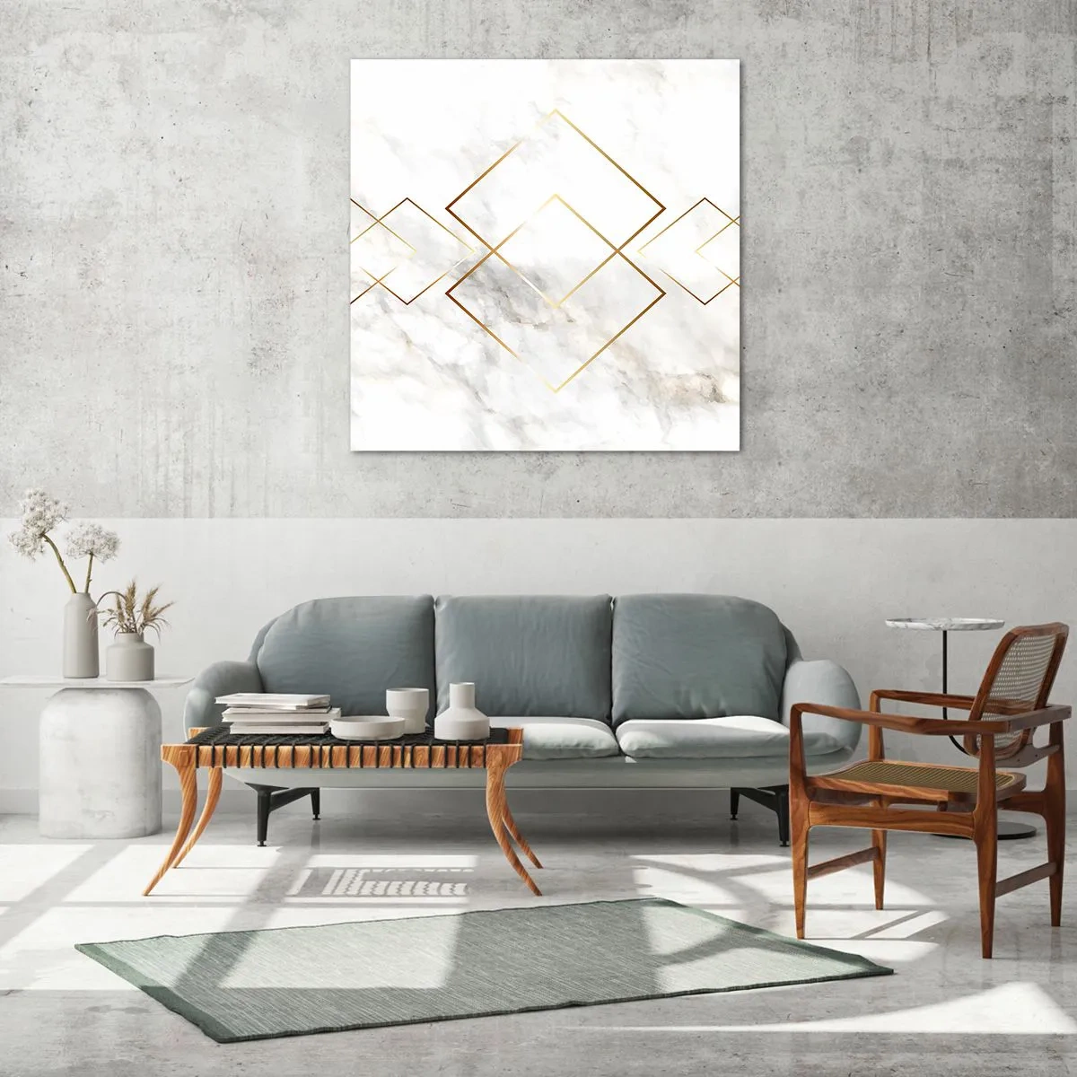 Schilderen op glas - Een uitzicht tot in het oneindige - 60x60 cm